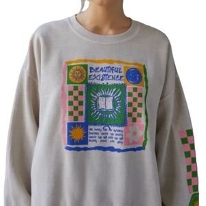 Graphic Beautiful Existence Urban Outfitters Crewneck